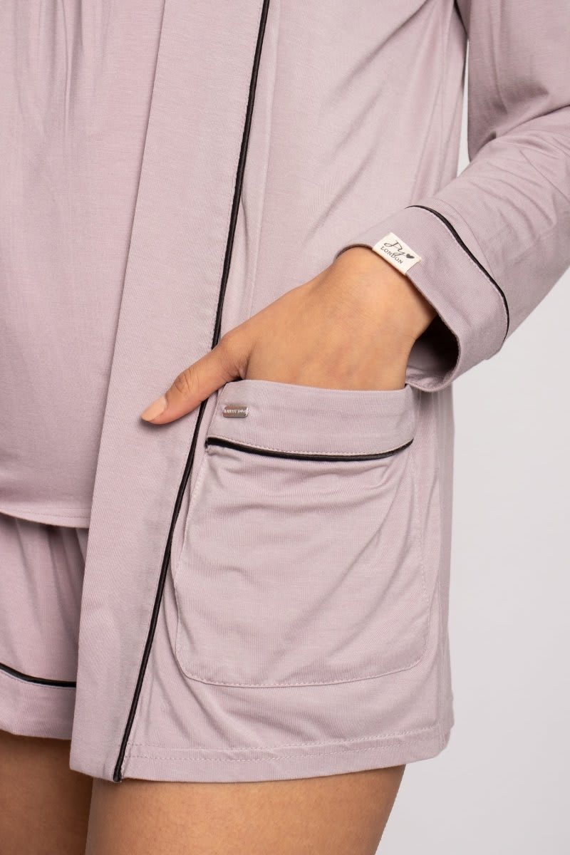 Bamboo Nightwear Jacket in OysterNightwear