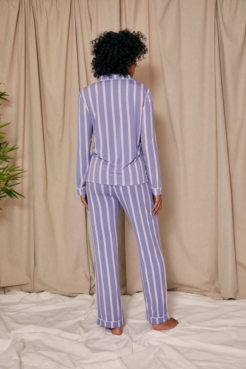 Bamboo Pyjama Set in Heather StripeNightwear