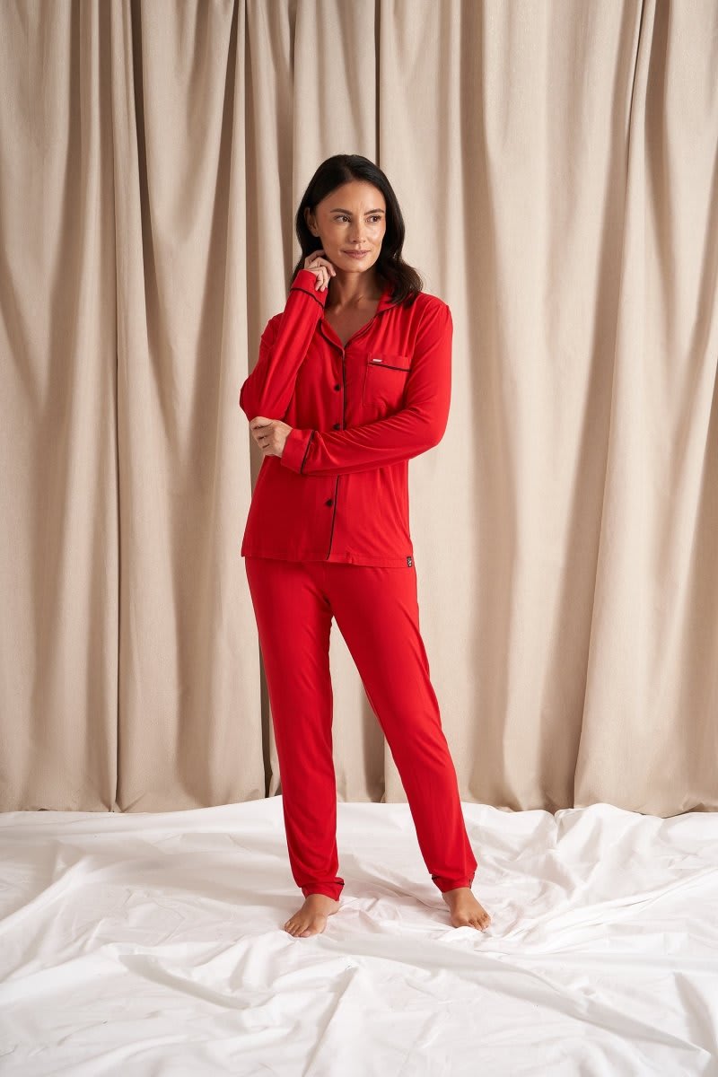Bamboo Pyjama Set in RedNightwear