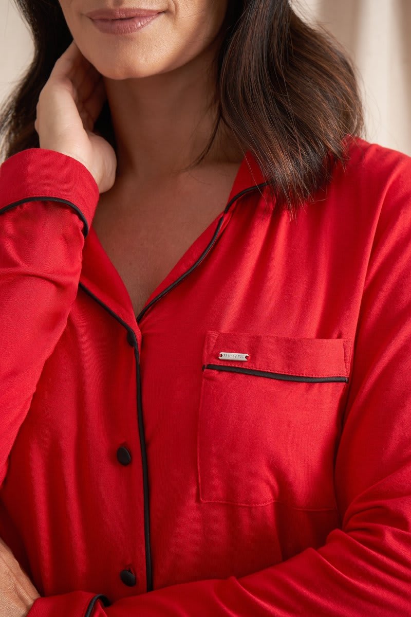 Bamboo Pyjama Set in RedNightwear