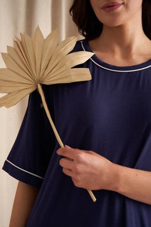 Bamboo Classic Tee Dress in MidnightNightwear