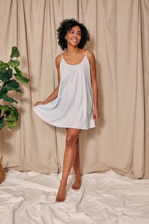 Cotton Modal Swing Chemise in Sky BlueNightwear