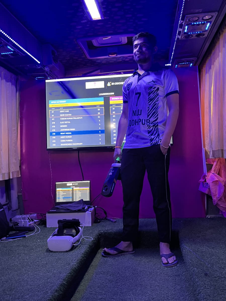 Interview interaction with guests at the ground