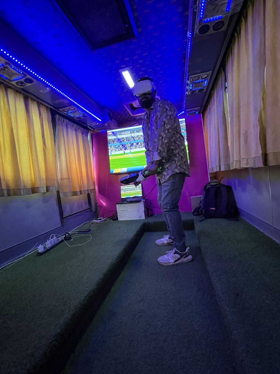 Team assembled near the pavilion before practice