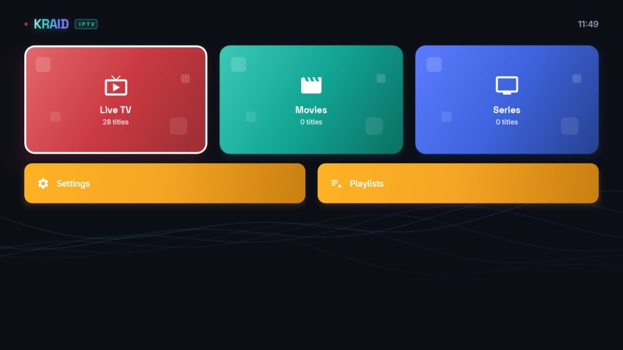Home: Live TV, movies and series