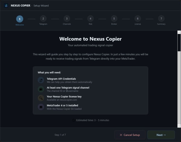 Nexus Configurator wizard