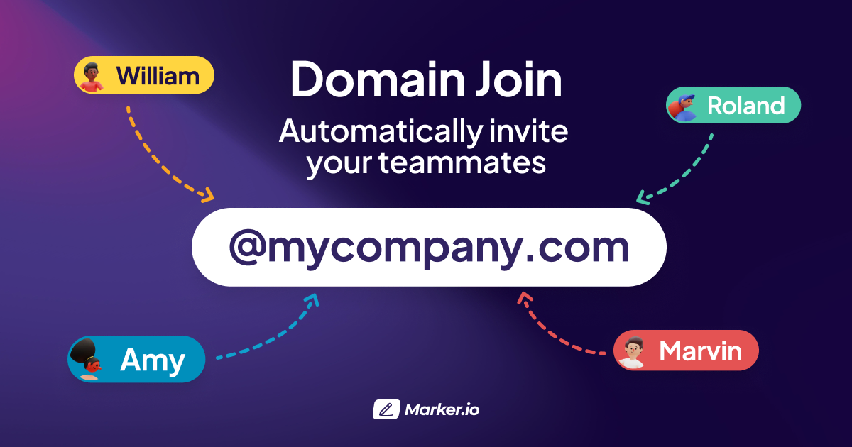 Domain join Marker.io