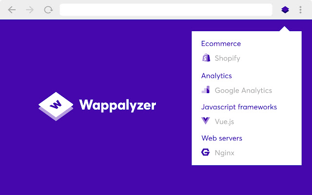 The Wappalyzer Chrome extension listing