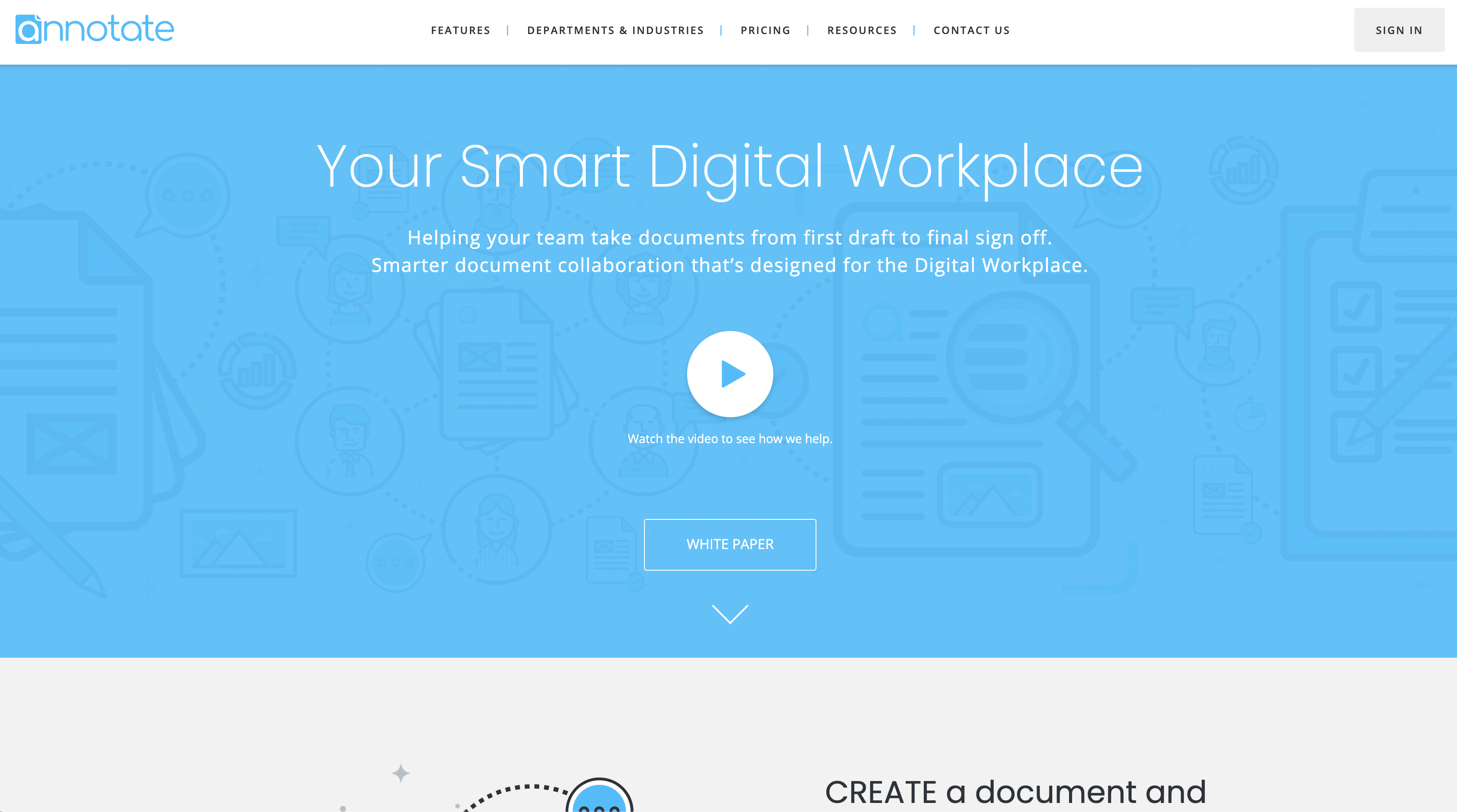 Screenshot of Annotate.com homepage.
