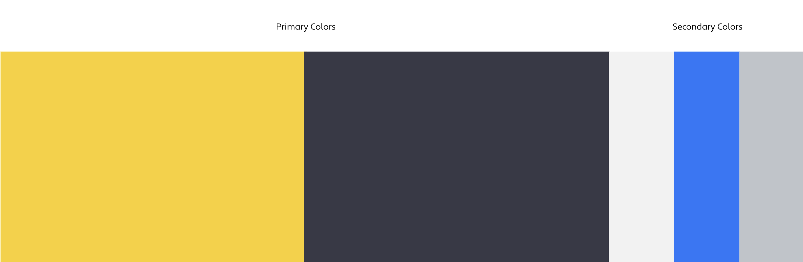 An example of branding guidelines for colors.