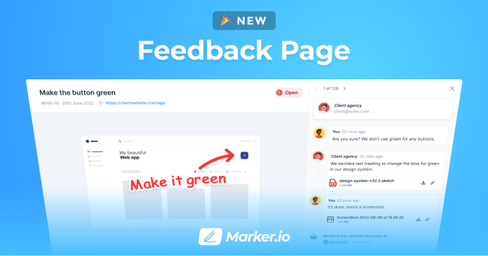 Improve collaboration with new Feedback Page