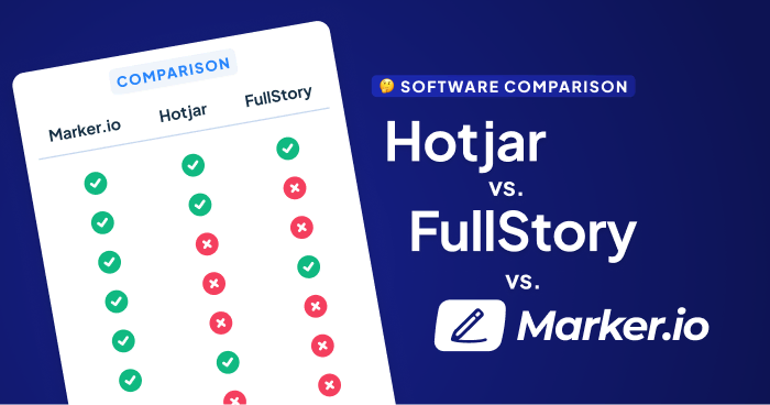 Hotjar vs FullStory vs Marker.io: Which Tool is Best for You?