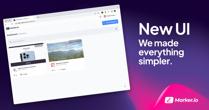 🤩 New Marker.io Dashboard for 2022