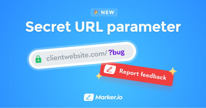 Reveal widget with secret URL parameter