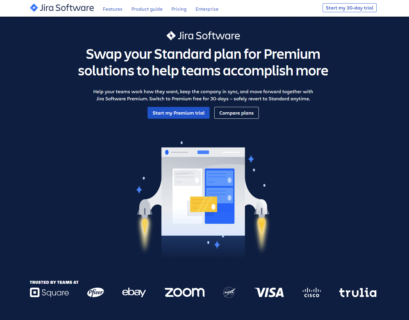 Screenshot of Jira homepage