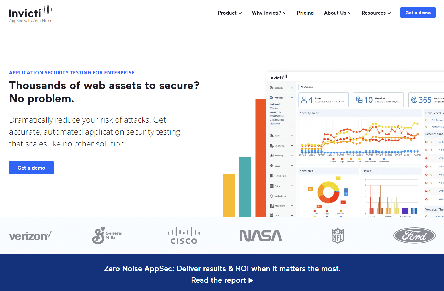 Screenshot of Invicti homepage