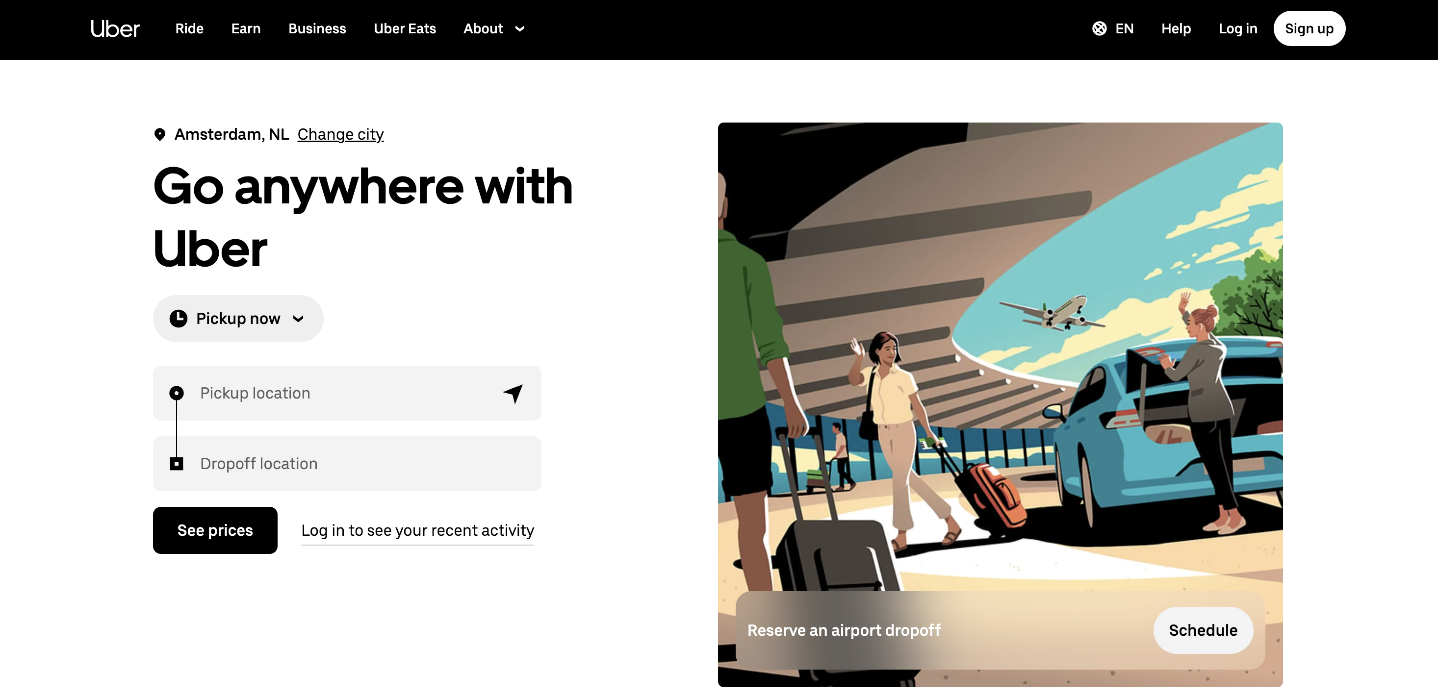 Web accessibility examples Uber