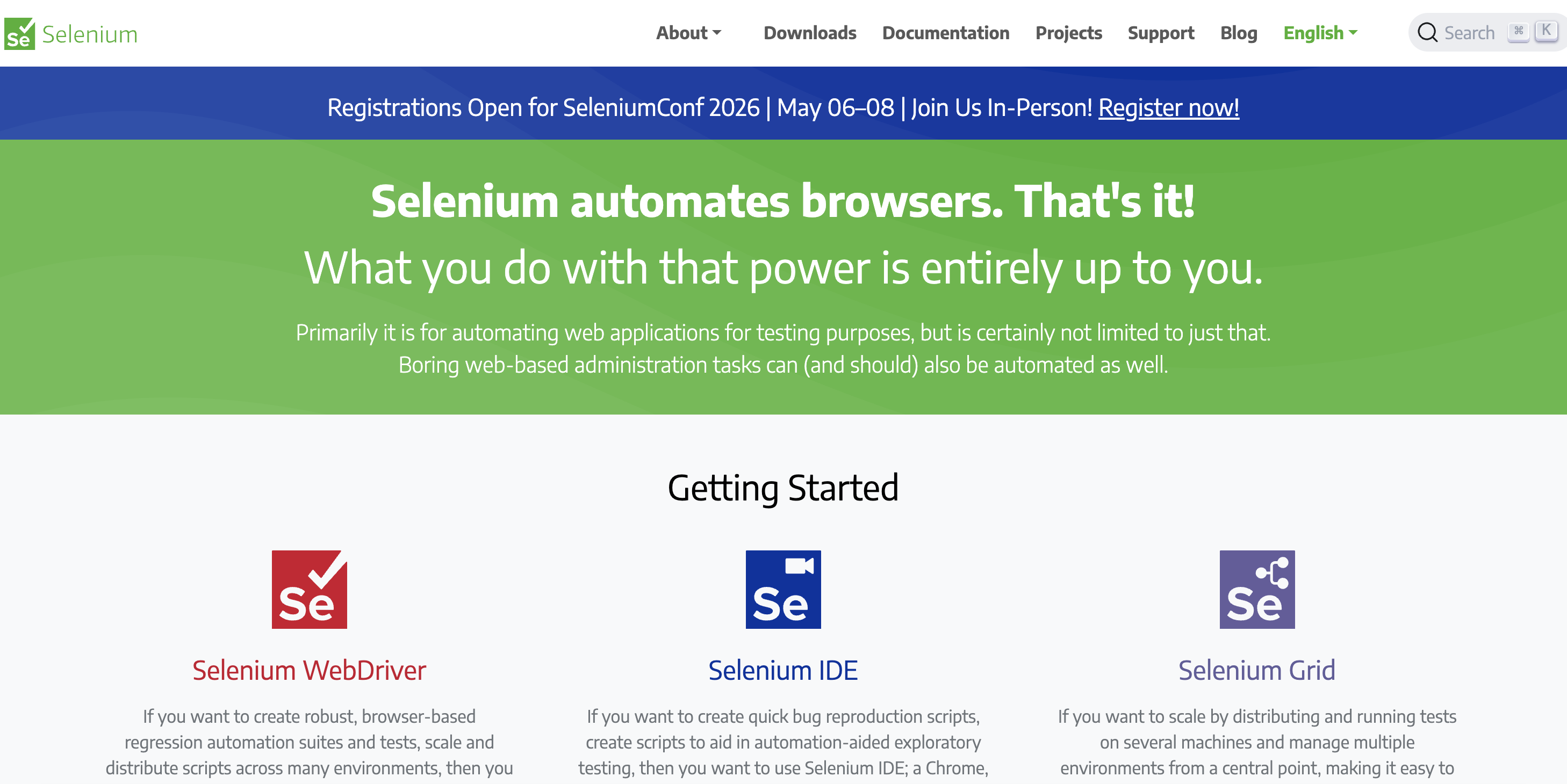 Manual testing tools Selenium