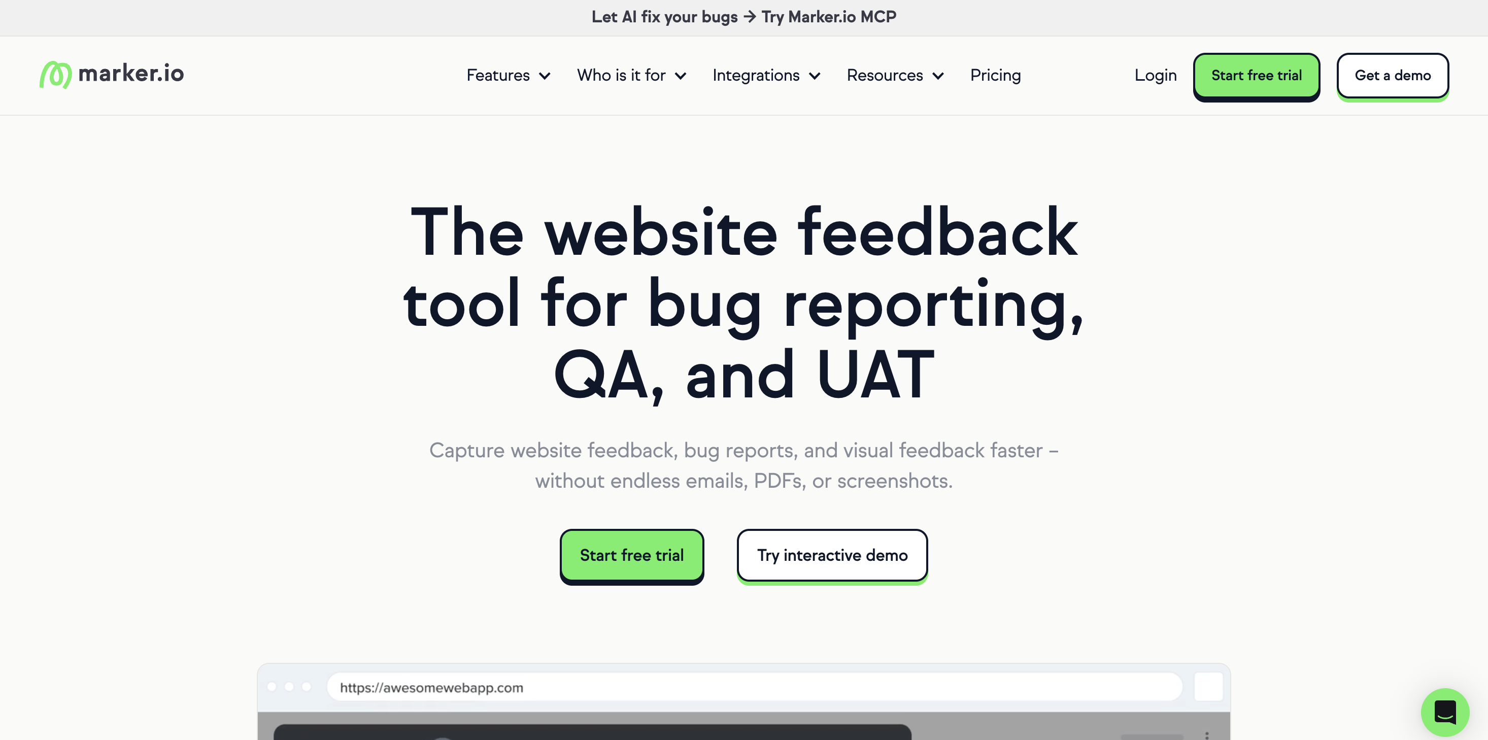 website feedback widget