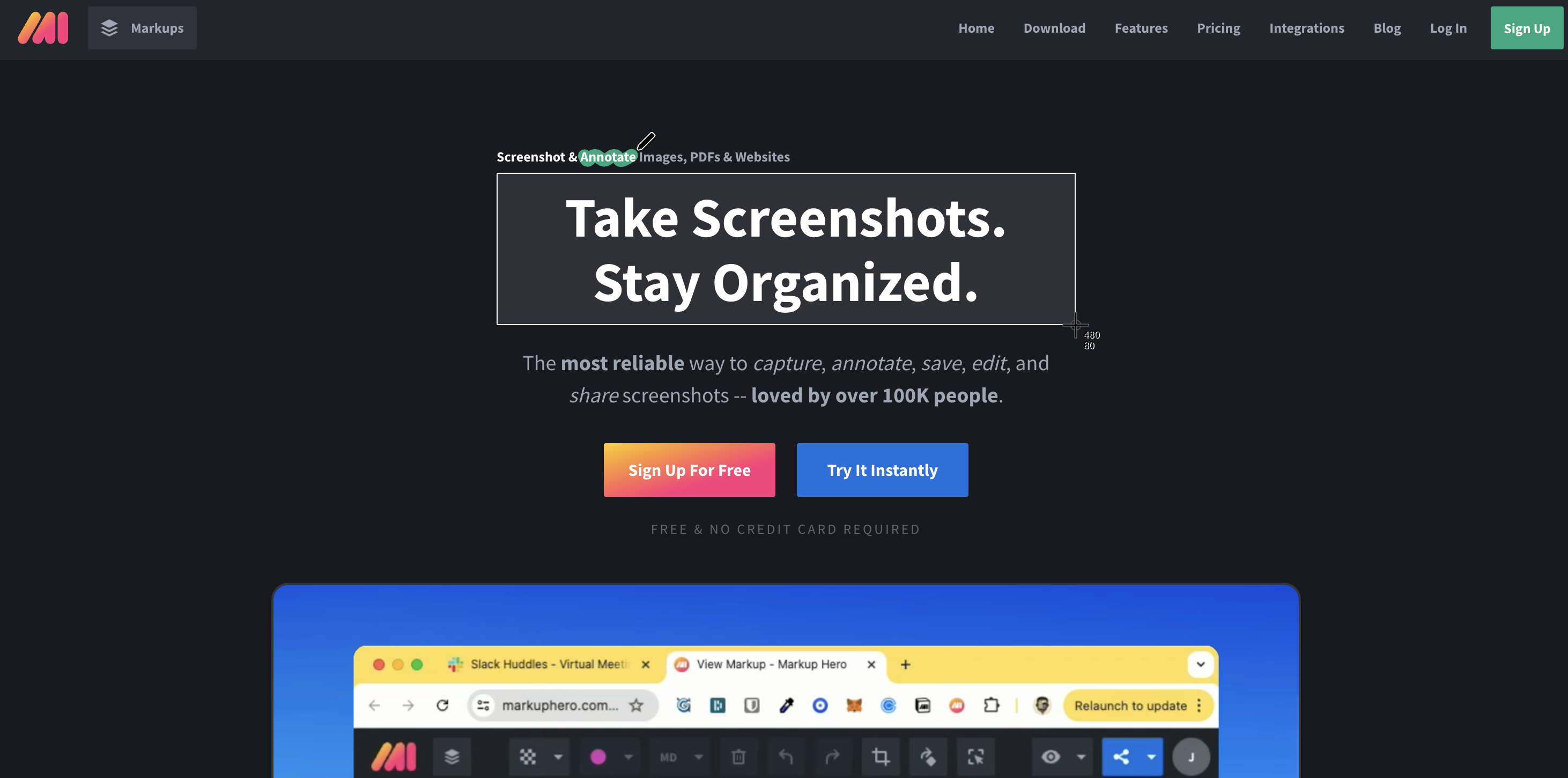 Screenshot of Markup Hero listing on the Chrome Web Store.