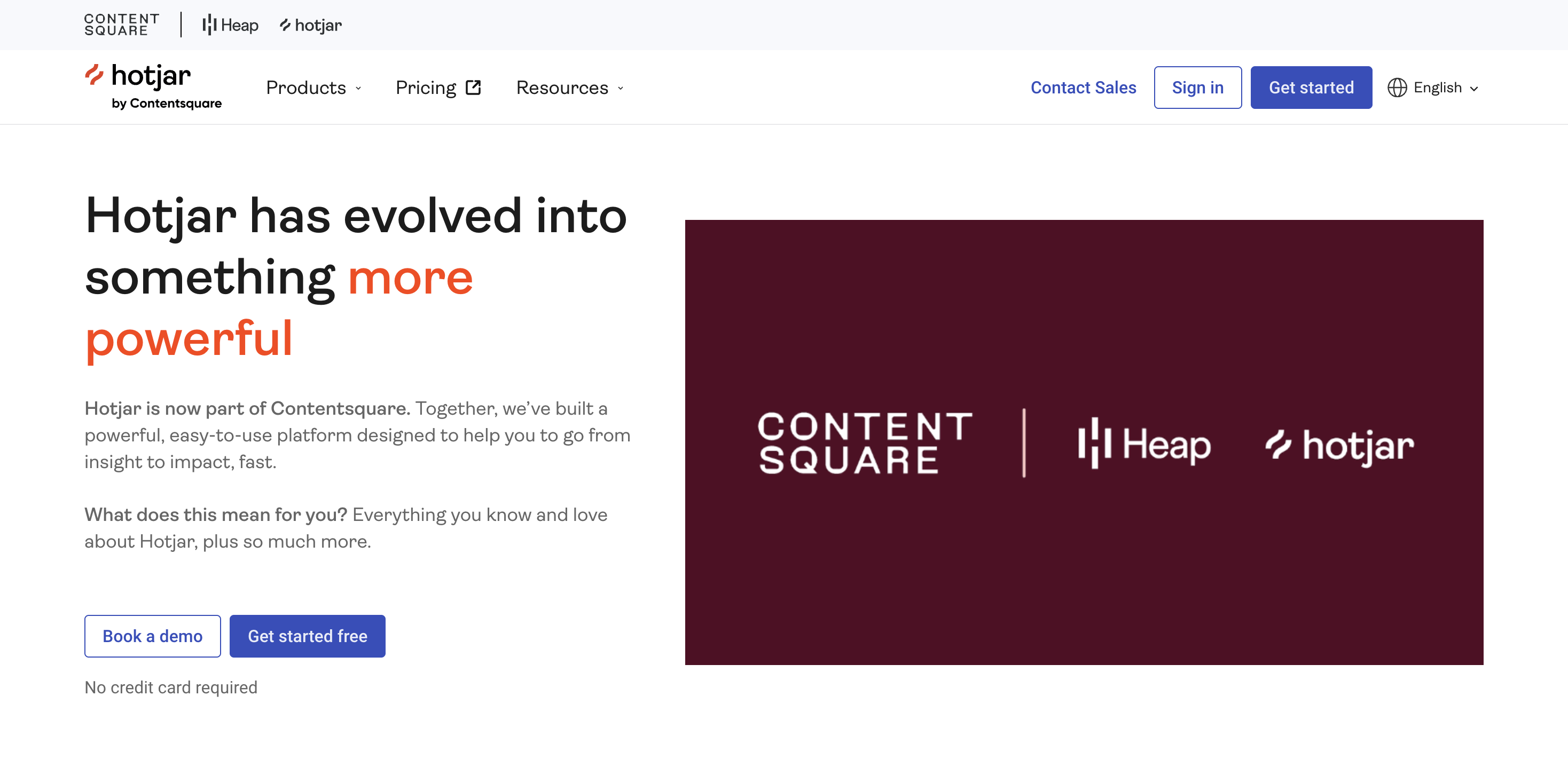 Hotjar home page