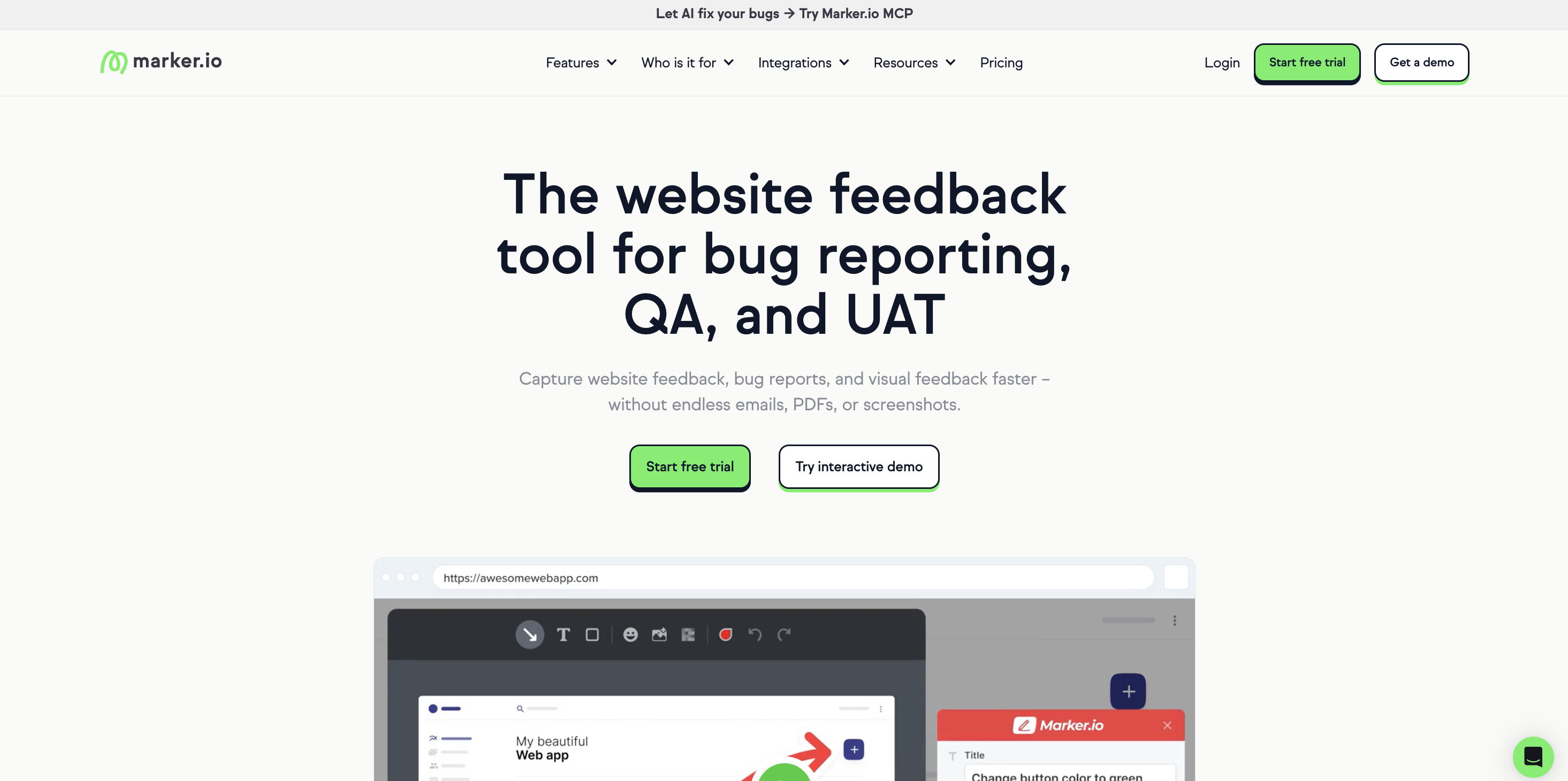 Marker.io client feedback software
