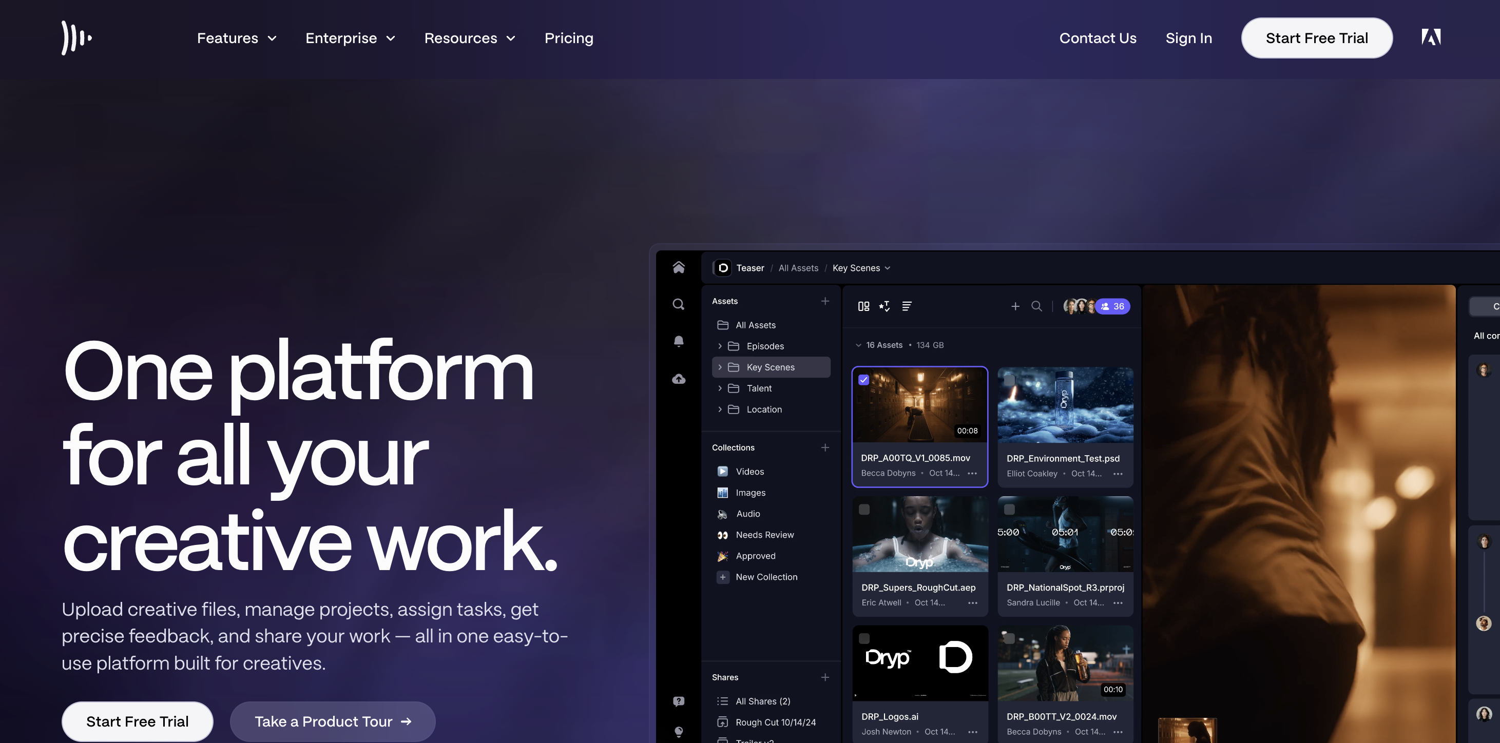 Frame.io screenshot