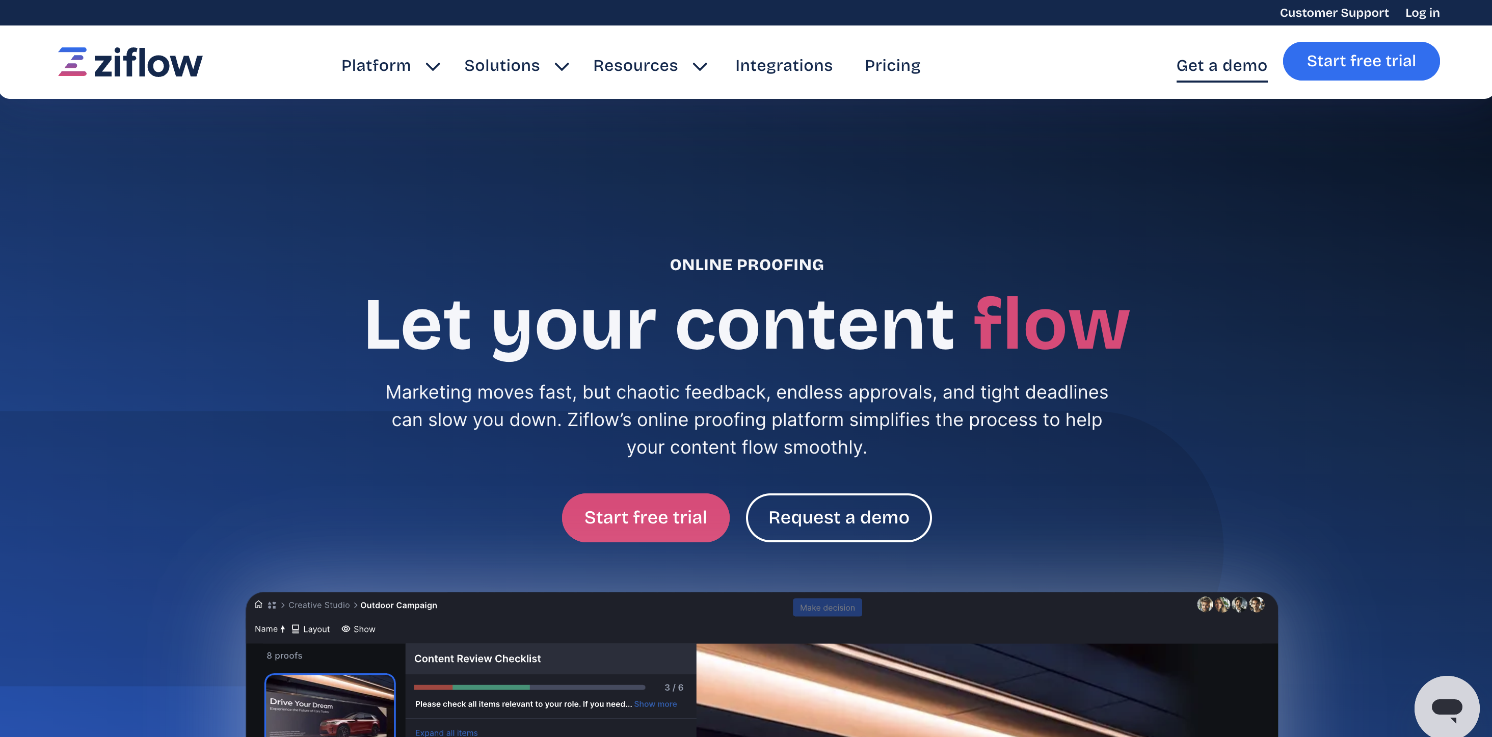 Ziflow screenshot