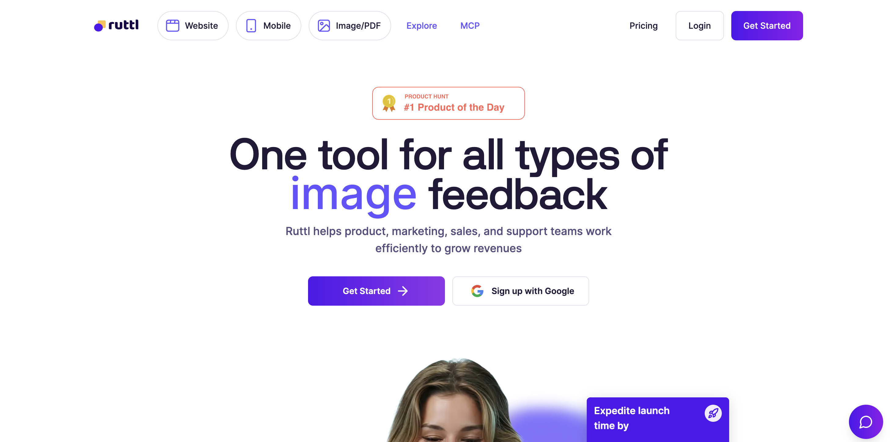 Screenshot of ruttl homepage