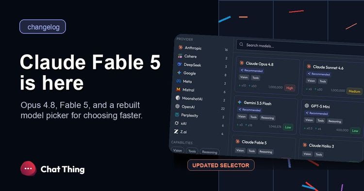 Claude Fable 5, Opus 4.8, and a brand-new model picker