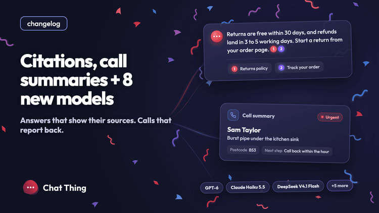 Inline citations, phone call summaries and eight new models