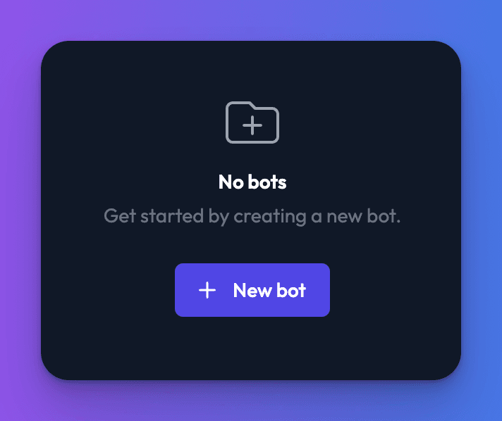 The new bot button