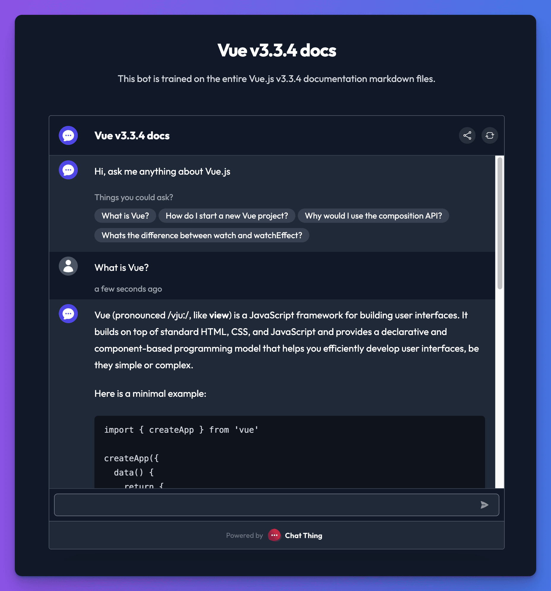 Vue bot