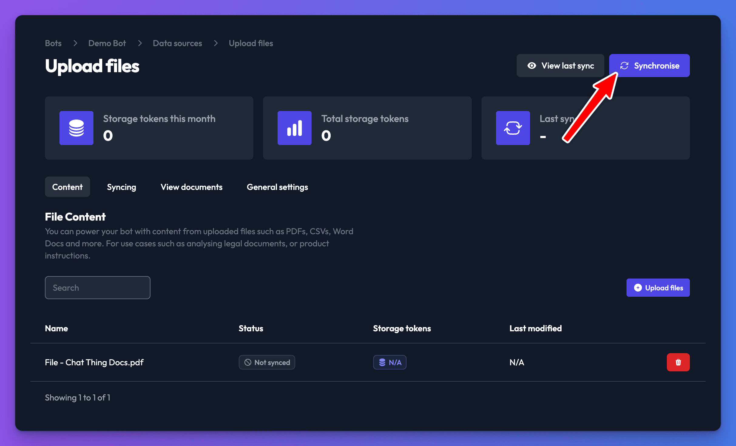 sync files