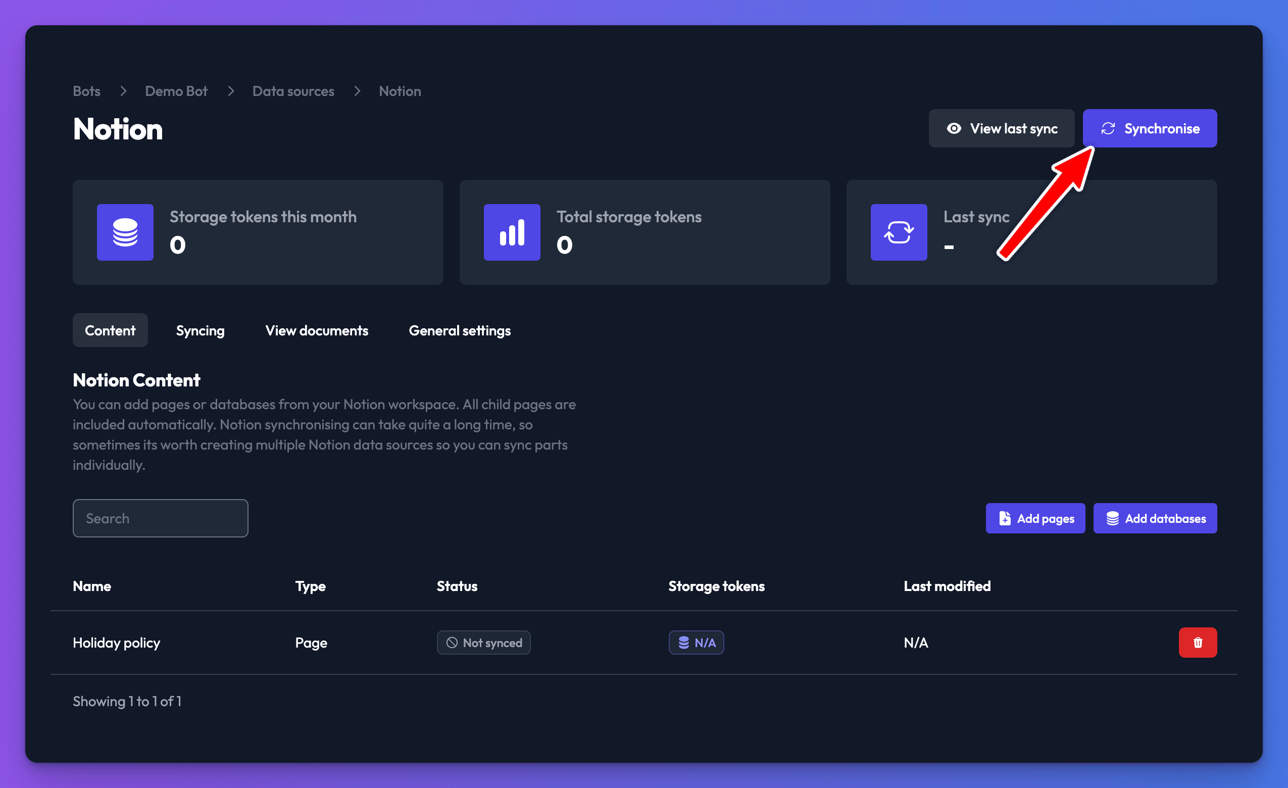 sync notion