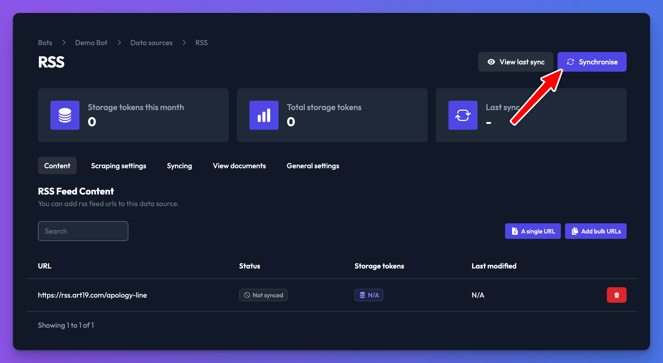 rss sync