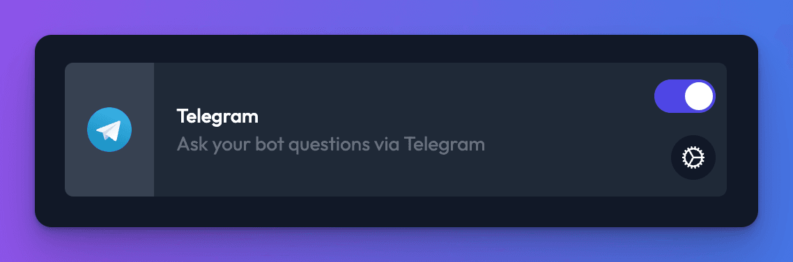 telegram card