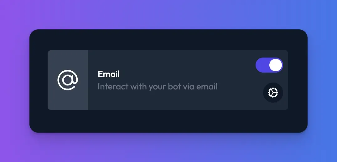 Email channel toggle