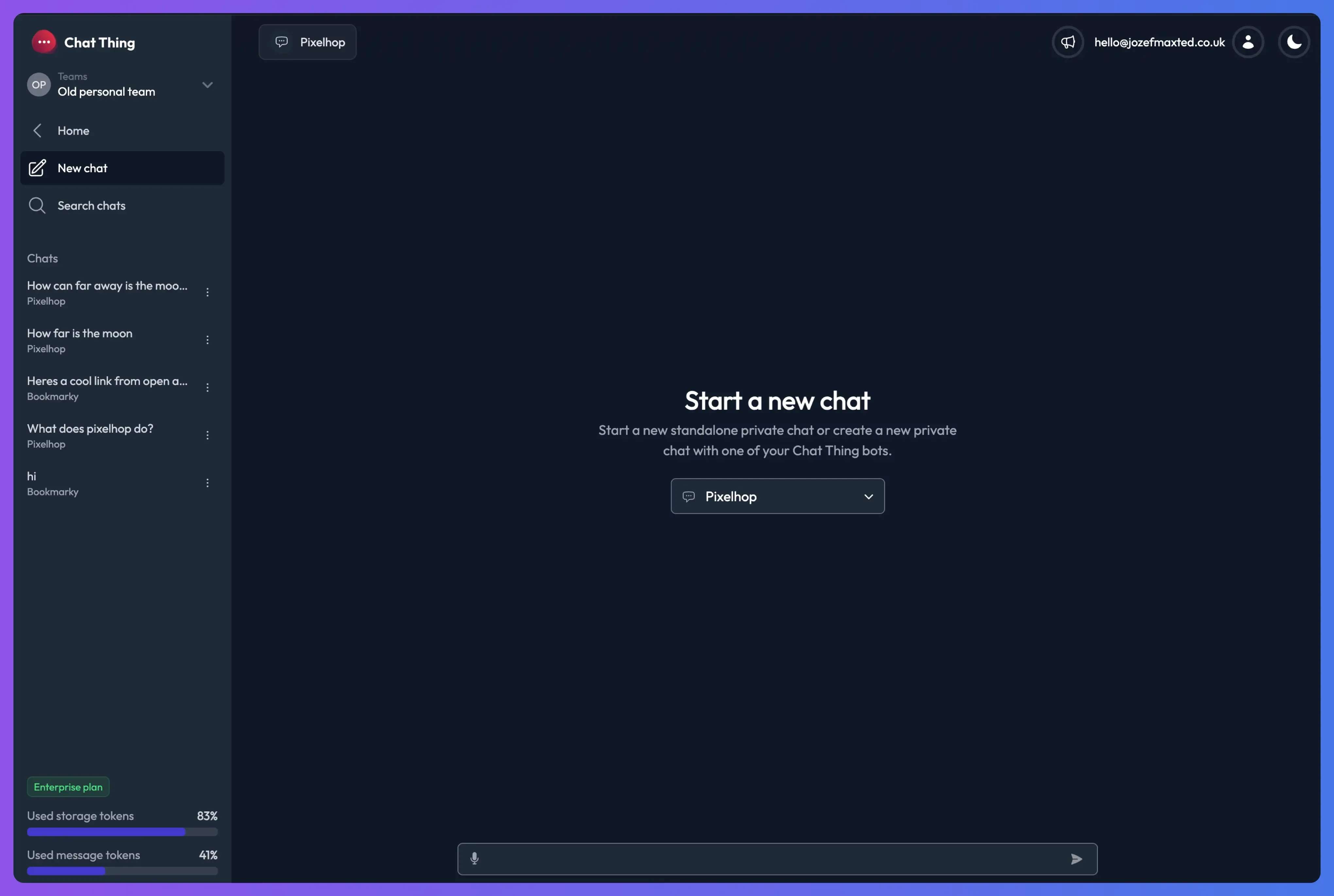 Start new chat