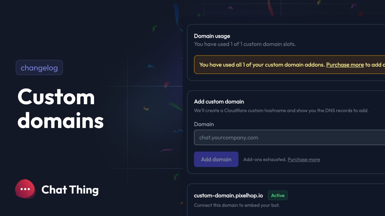 Custom Domains: Your Bot, Your Brand, Your Domain