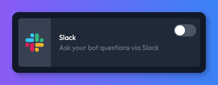 Slack channel toggle
