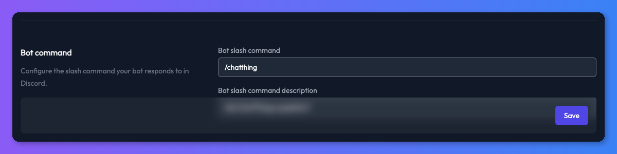 Discord bot command settings