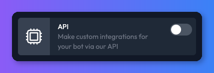 API channel toggle