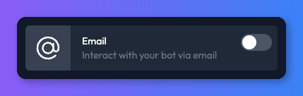Email channel toggle