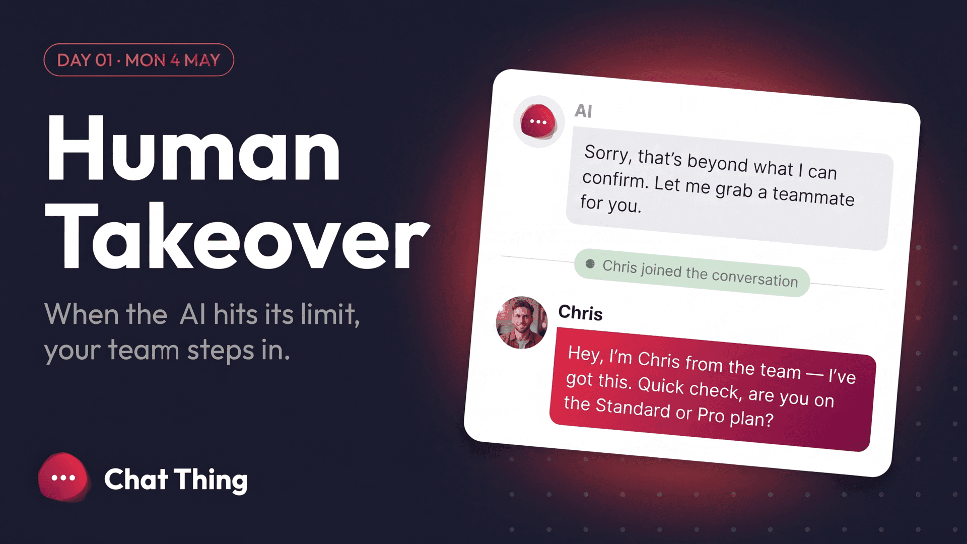 Human Takeover: when the AI hits its limit, your team steps in