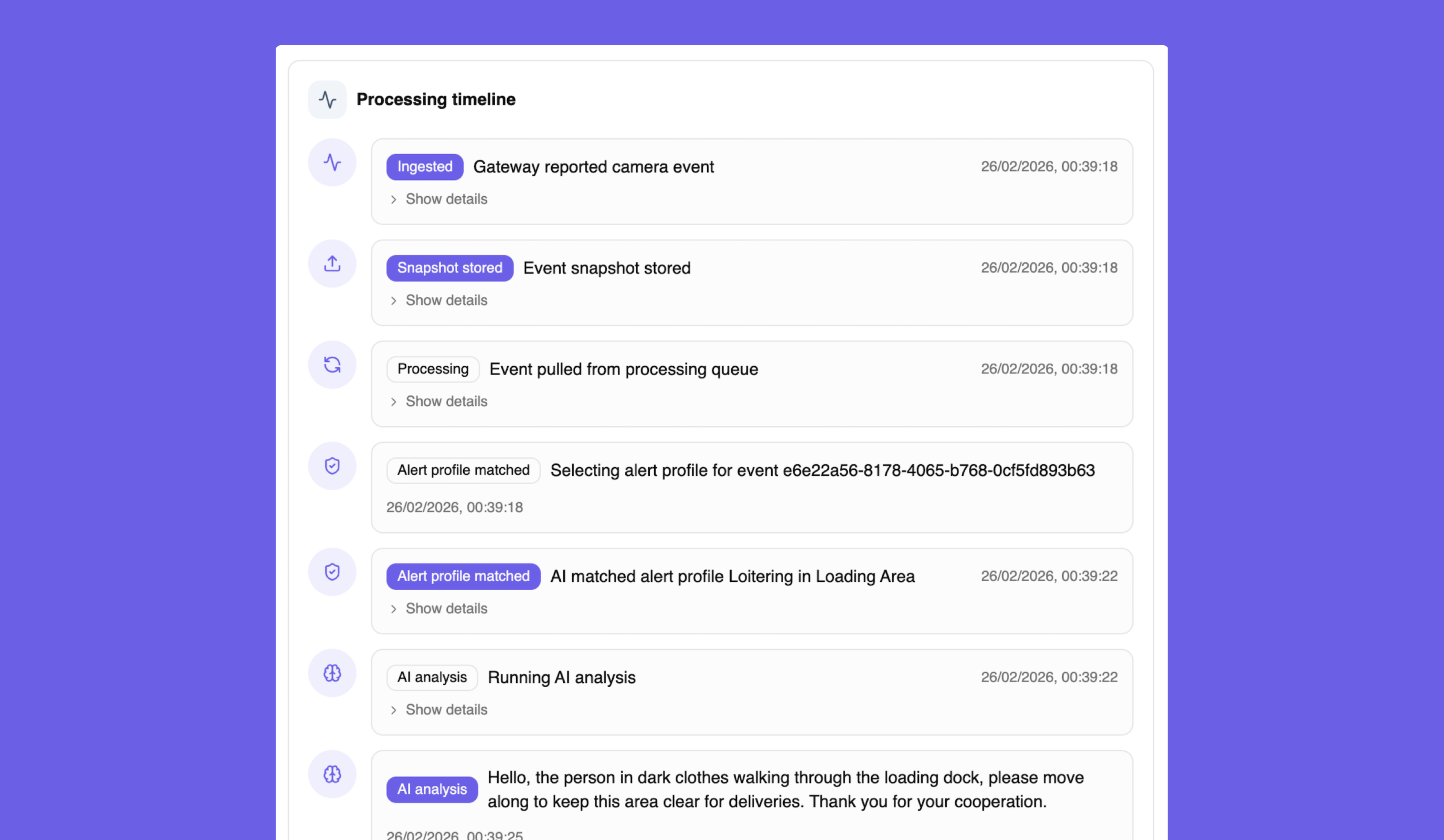 The HeyYou event processing pipeline