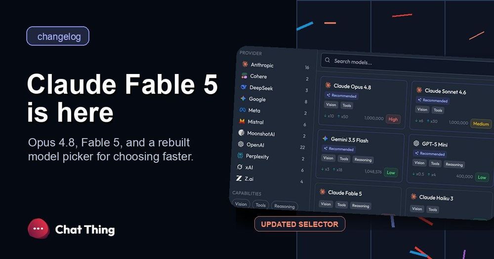 Claude Fable 5, Opus 4.8, and a brand-new model picker