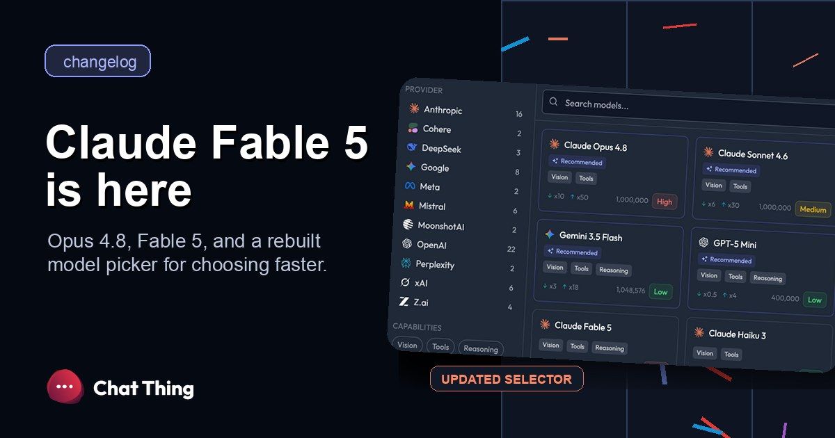 Claude Fable 5, Opus 4.8, and a brand-new model picker