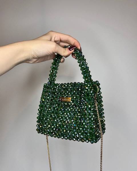 Emerald Beaded Bag 