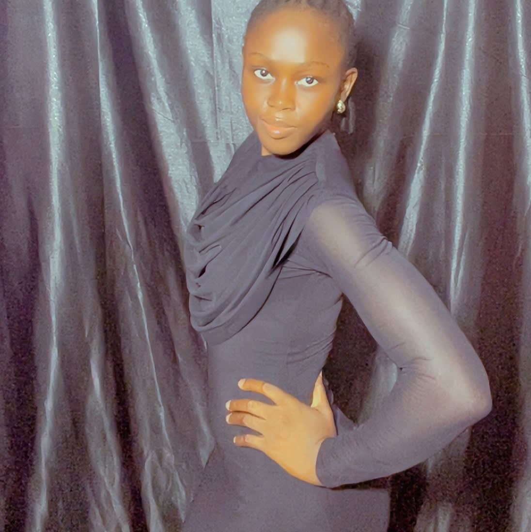 Midnight Mesh Elegance A graceful blend of sophistication and comfort, designed for women who love effortless elegance. The soft drape and mesh detailing create a classy silhouette perfect for dinners, events, and elevated everyday wear.  ✔️ Custom sizing available ✔️ Premium soft fabric ✔️ Elegant fit & finish ✔️ Delivery: 5–7 working days 